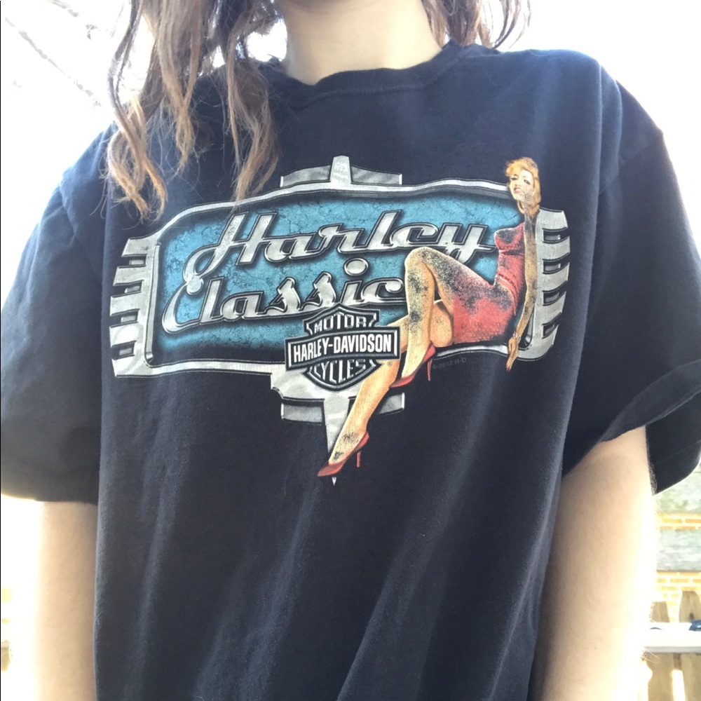 Vintage grey Harley Davidson oversized t shirt